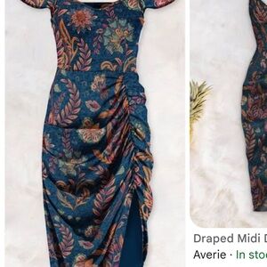 Averie Elegant Floral Midi Dress